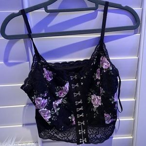 floral lace tank top